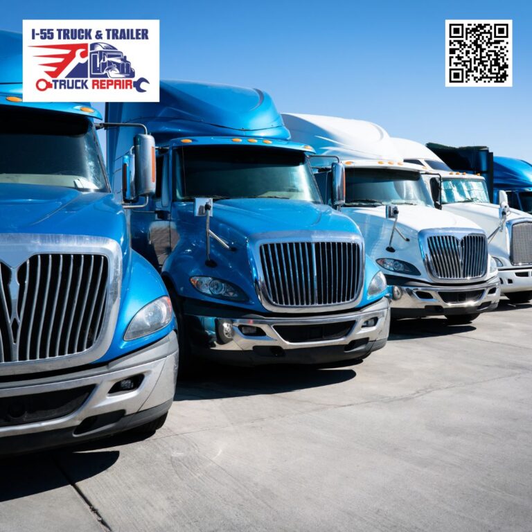 I-55 Truck and Trailer Repair fleet of semi trucks professional fleet repair services